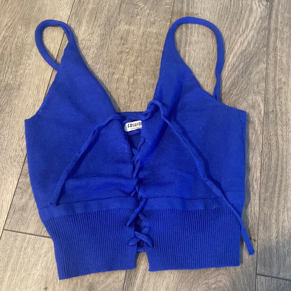 Fashion Nova Lace Up Crop Top